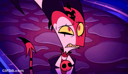 Cartoon Character With Skull On Neck GIF