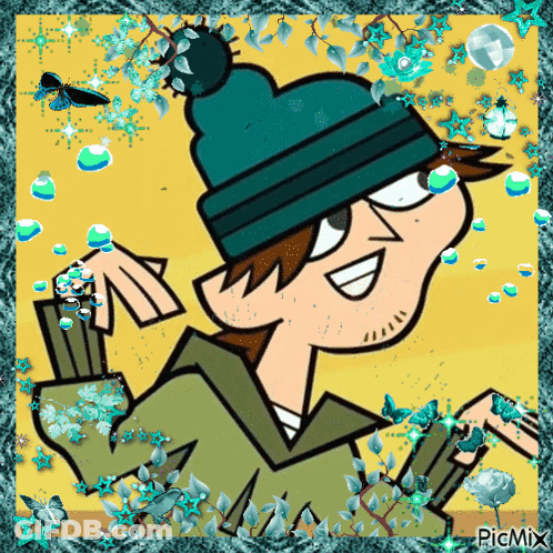 Cartoon Character With Skull Shirt At Bulletin Board GIF