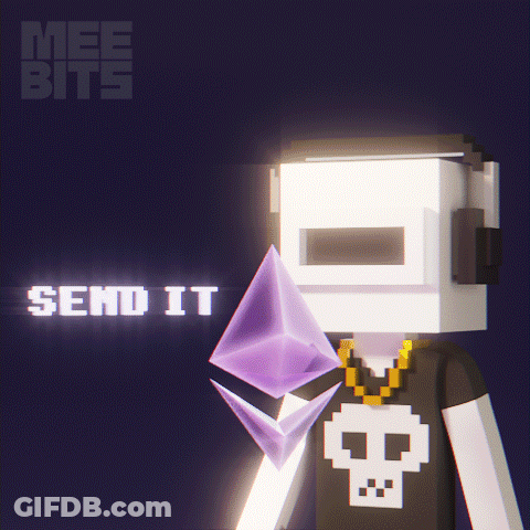 Cartoon Character With Skull Shirt Saying Mee Bits Send It GIF