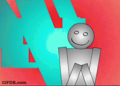 Cartoon Character With Smiley Face On Head GIF