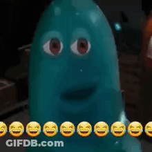 Cartoon Character With Smiley Faces On Face GIF