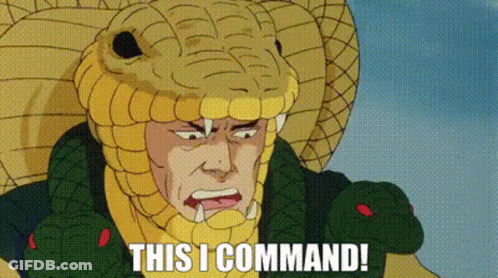 Cartoon Character With Snake On Head Screaming GIF