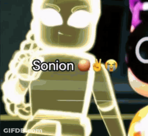 Cartoon Character With Sonion On Chest GIF