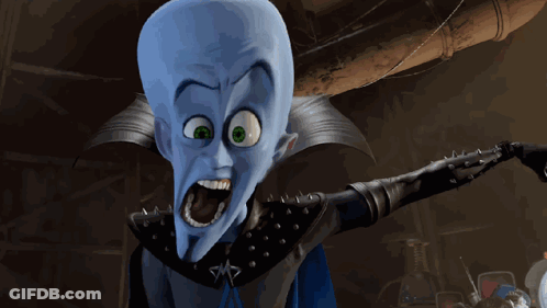 Cartoon Character With Spiked Cape And Huge Head GIF