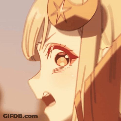 Cartoon Character With Star On Head Close Up GIF