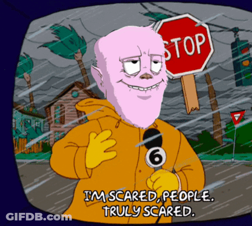 Cartoon Character With Stop Sign GIF