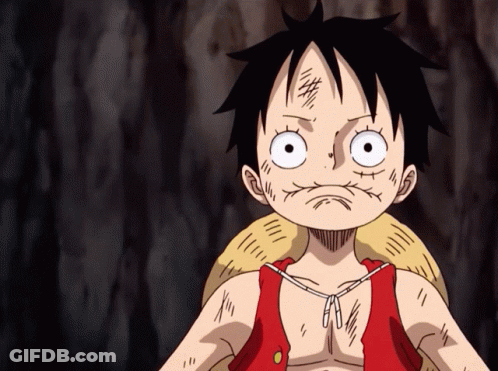 Cartoon Character With Straw Hat Close Up GIF