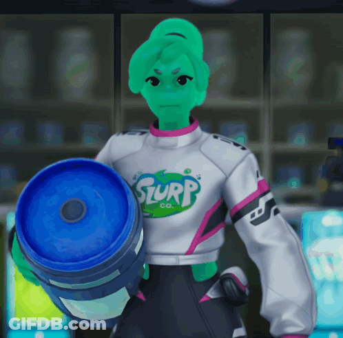 Cartoon Character With Sturp On Shirt GIF