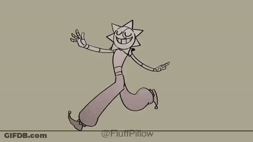 Cartoon Character With Sun On Head GIF
