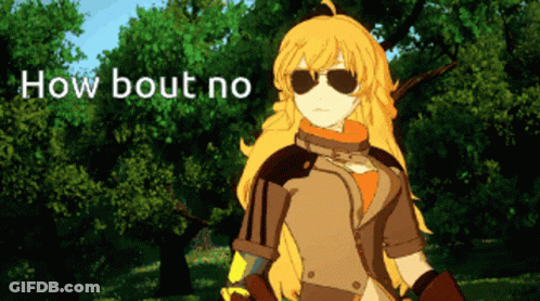 Cartoon Character With Sunglasses Saying How Bout No GIF