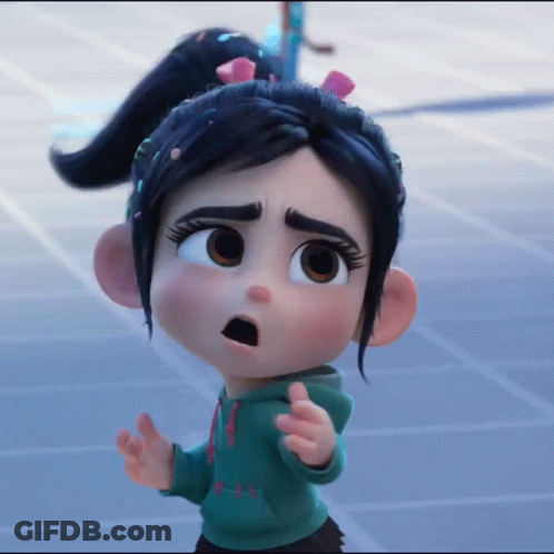 Cartoon Character With Surprised Expression GIF