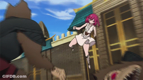 Cartoon Character With Sword In Front Of Face GIF