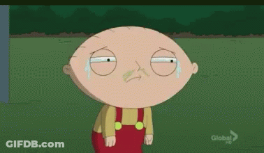 Cartoon Character With Tear Running Down Cheek GIF