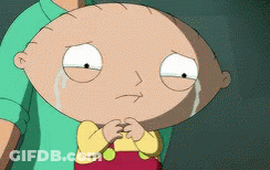 Cartoon Character With Tear Running Down Cheek GIF