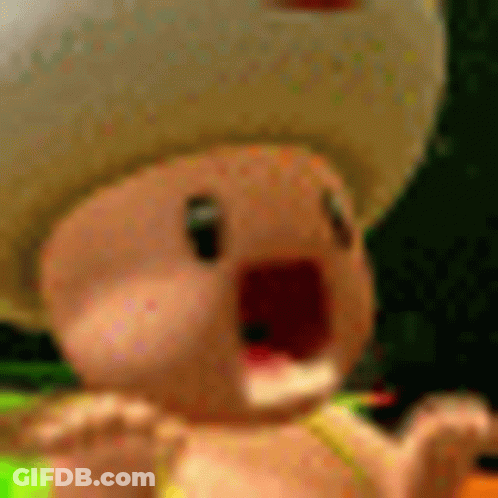 Cartoon Character With Toad Hat GIF