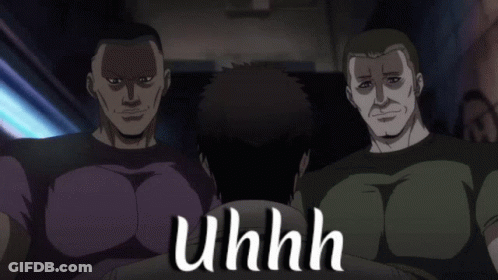 Cartoon Character With Uhhh On Back GIF
