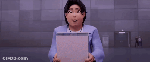 Cartoon Character With V8 Badge GIF