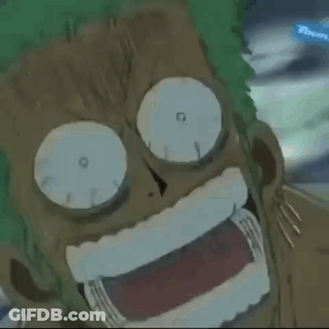 Cartoon Character With White Eyes And Big Smile GIF