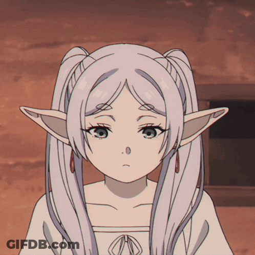 Cartoon Character With White Hair And Elf Ears GIF