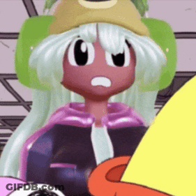 Cartoon Character With White Hair And Green Hat GIF