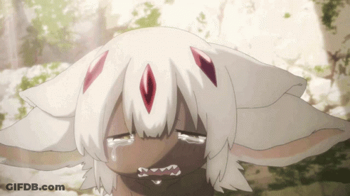 Cartoon Character With White Hair And Red Eyes Close Up GIF
