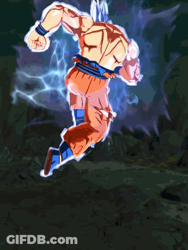 Cartoon Character With White Hair Flying In Orange Pants GIF