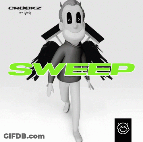 Cartoon Character With Wings Sweep GIF