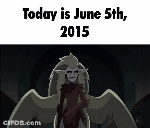 Cartoon Character With Wings Today Is June 5Th 2015 GIF