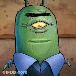 Cartoon Character With Yellow Eye In Suit And Tie GIF