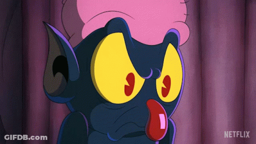 Cartoon Character With Yellow Eyes Red Nose And Netflix Logo GIF
