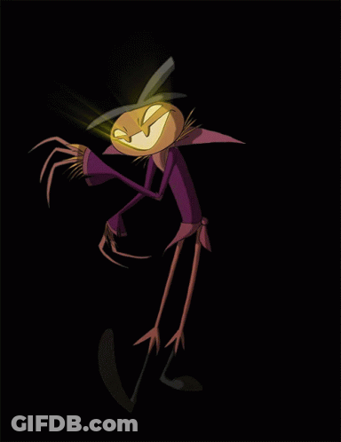 Cartoon Character With Yellow Face And Purple Body GIF