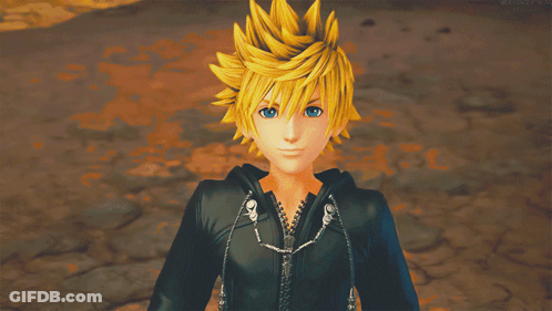 Cartoon Character With Yellow Hair And Blue Eyes Smiling GIF