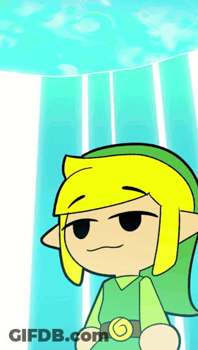 Cartoon Character With Yellow Hair And Green Belt With G GIF