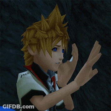 Cartoon Character With Yellow Hair Making Peace Sign GIF