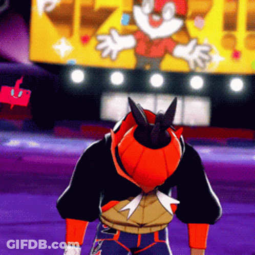 Cartoon Character With Yellow I Love You Sign GIF
