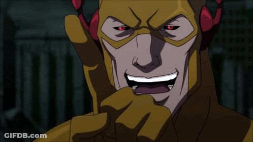 Cartoon Character With Yellow Mask And Red Eyes GIF