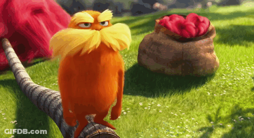 Cartoon Character With Yellow Mustache Standing On Branch GIF