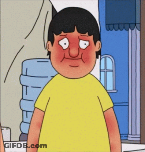 Cartoon Character With Yellow Shirt And Red Face GIF