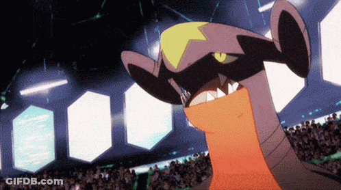 Cartoon Character With Yellow Star Facing Crowd GIF