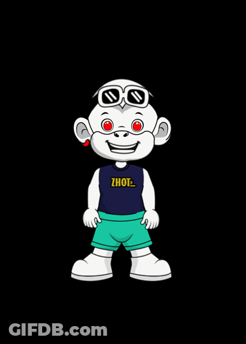 Cartoon Character With Zhot Shirt GIF