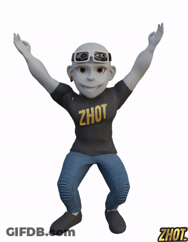 Cartoon Character With Zhot Shirt GIF