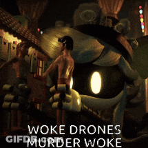 Cartoon Character Woke Drones Murder Woke GIF