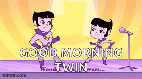 Cartoon Characters Dancing And Saying Good Morning GIF