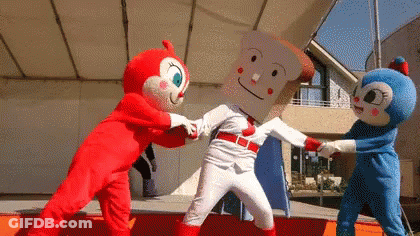Cartoon Characters Dancing On Stage GIF