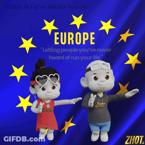 Cartoon Characters Europe Background GIF