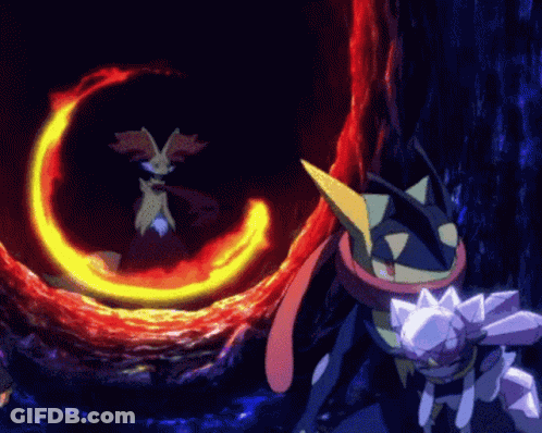 Cartoon Characters Fighting In Dark Cave GIF