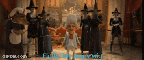 Cartoon Characters Fluffy My Angry Wig GIF