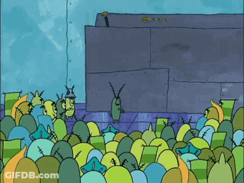 Cartoon Characters Gathered In Room GIF