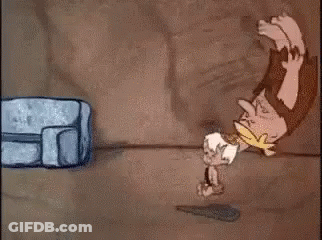 Cartoon Characters Handstand In Cave GIF