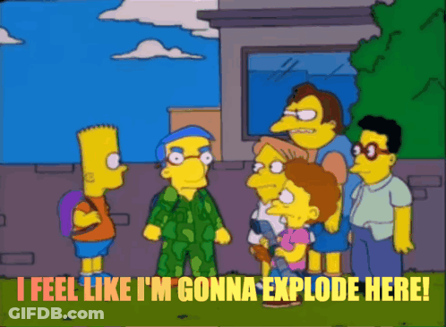 Cartoon Characters I Feel I'm Gonna Explode Here GIF
